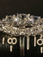 white Sapphire gold ring