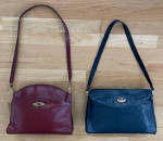 Vintage Aigner Leather Shoulder Bags - Burgundy and Navy