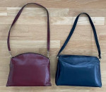 Vintage Aigner Leather Shoulder Bags - Burgundy and Navy