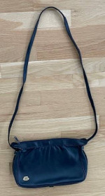 Vintage Aigner Navy Leather Crossbody Bag
