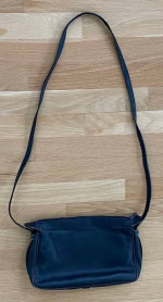 Vintage Aigner Navy Leather Crossbody Bag
