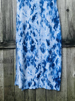 Lulus Let Me Sea Blue Tie-Dye Midi Dress Size L - Excellent Condition