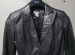 CACHE 90s Pewter Lamb Leather Fitted Moto-Type Jacket Sz 2 LIKE NEW!