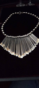 Vintage 1960s Pin Bib Necklace