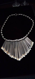 Vintage 1960s Pin Bib Necklace