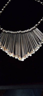 Vintage 1960s Pin Bib Necklace