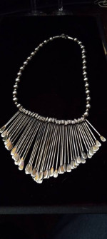 Vintage 1960s Pin Bib Necklace