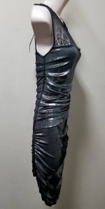 Armani Exchange BRAND NWT Bodycon Mesh-Top No-Sleeve Shimmer Dress XS