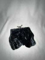 Vintage Black Velvet Clutch