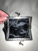 Vintage Black Velvet Clutch