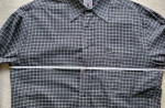 FACONNABLE Men’s Cotton Black and Greens Checked L/S Button-D Shirt- M