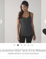 LULULEMON Tank Sz. 6, Heather Gray & Animal Print, Looks Like 2 Tops!