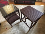 Rattan tables (pair)