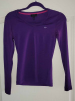 ESCADA SPORT Purple Cotton (stretch) Long-Sleeved Top V-Neck - XS
