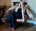 Plush Champagne Fox Fur Coat
