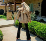 Plush Champagne Fox Fur Coat