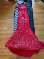 Jovani gown, red, it fits from 5’6 up to 5’9