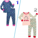 WONDER NATION Girl's size 18 Mos -or- 2T PAJAMAS 2-Pc Cotton CHOOSE