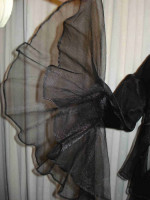 Vtg 70s Jersey Gown Bell Sleeves Edwardian-era Inspired