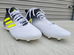Adidas Mens ACE 17.3 Primemesh FG BY2196 White Low Top Lace Soccer Cleats 10.5