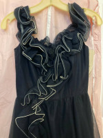 Vintage 1985 prom dress, dark blue