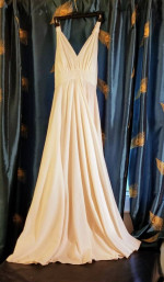 Long, white, halter dress size 8