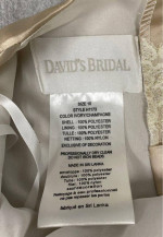 David's Bridal Cocktail Dress Size 10 Ivory/Champagne Color