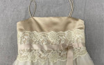 David's Bridal Cocktail Dress Size 10 Ivory/Champagne Color