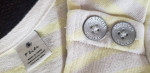 MAISON SCOTCH “Miami Deco” Women’s Lt Yellow Striped Cotton Top – Sz P