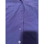 Dana Buchman Top Womens Mediun Purple Button Up Blouse V Neck
