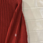 VICTORINOX SWISS ARMY RED WOOL NORDIC CROSS 1/4 ZIP SWEATER LARGE VTG