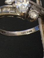 White gold diamond engagement ring