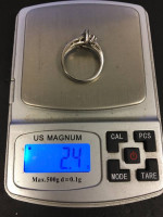 White gold diamond engagement ring