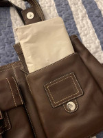Brown Leather Coach Shoulder Bag