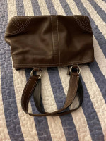Brown Leather Coach Shoulder Bag
