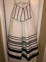 Prom Dress Black & White 2-Piece Size 12 Vintage 2004