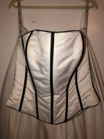 Prom Dress Black & White 2-Piece Size 12 Vintage 2004