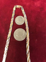 Try colour gold necklace