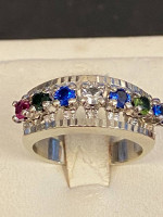 White gold Mother ring