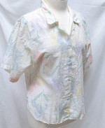 Vintage White Pastel Floral Pattern Blouse By American Spectator By La