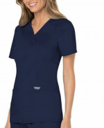 Cherokee Mock Wrap Scrubs for Women Workwear Revolution, Soft Stretch