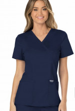 Cherokee Mock Wrap Scrubs for Women Workwear Revolution, Soft Stretch