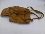 Tan Suede Backpack Purse w/Magnetic Snap Closure EUC