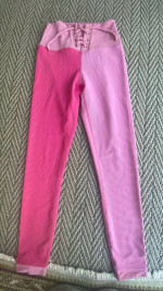 LoveshackFancy pink corset tie leggings