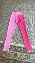 LoveshackFancy pink corset tie leggings