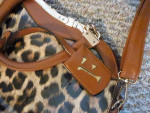 Vinyl Leopard Print Purse