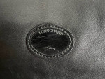 Longchamp vintage luxury black calfskin leather garment bag
