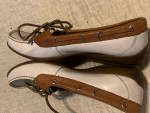 Ladies 8M White Sperrys