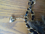 LIKE NEW Apt. 9 Faux Fur Animal Print Purse With Heart Charm