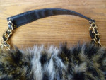 LIKE NEW Apt. 9 Faux Fur Animal Print Purse With Heart Charm